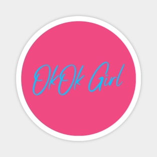 Okok girl Blue Design Magnet